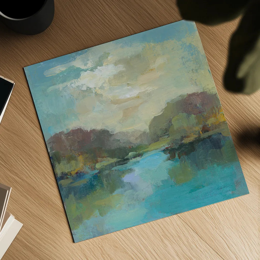 Mini Landscape by Silvia Vassileva. Shown as a detailed flat fine art print, highlighting archival giclee quality. Available as an archival giclee rolled canvas, fine art paper, or poster print. SKU 63979a.