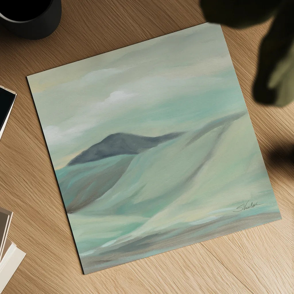 Mint Hills Crop by Silvia Vassileva. Shown as a detailed flat fine art print, highlighting archival giclee quality. Available as an archival giclee rolled canvas, fine art paper, or poster print. SKU 71969a.