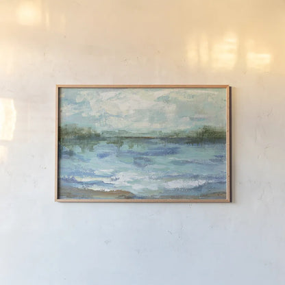 Mirrored Sky Crop by Silvia Vassileva. shown as a paper print in a natural frame. Available as a archival giclee rolled canvas, fine art paper, or poster print. SKU 21616i.