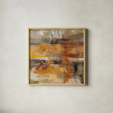 Mojave Road Crop by Silvia Vassileva. Shown in a natural wood glass frame for a timeless modern aesthetic. Available as an archival giclee rolled canvas, fine art paper, or poster print. SKU 15704a.