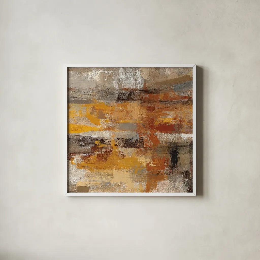 Mojave Road Crop by Silvia Vassileva. Shown in a crisp white glass frame for a clean and minimalist style. Available as an archival giclee rolled canvas, fine art paper, or poster print. SKU 15704a.