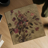 Moody Floral by Silvia Vassileva. Shown as a detailed flat fine art print, highlighting archival giclee quality. Available as an archival giclee rolled canvas, fine art paper, or poster print. SKU 103204a.