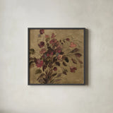 Moody Floral by Silvia Vassileva. Shown in a sleek black glass frame for a contemporary gallery look. Available as an archival giclee rolled canvas, fine art paper, or poster print. SKU 103204a.