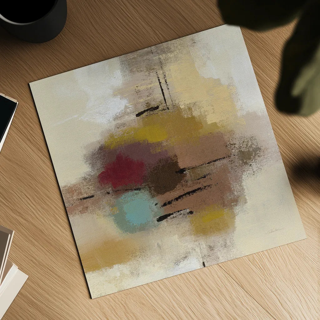 Morello Cherry Abstract I by Silvia Vassileva. Shown as a detailed flat fine art print, highlighting archival giclee quality. Available as an archival giclee rolled canvas, fine art paper, or poster print. SKU 63909a.