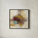 Morello Cherry Abstract I by Silvia Vassileva. Shown in a sleek black glass frame for a contemporary gallery look. Available as an archival giclee rolled canvas, fine art paper, or poster print. SKU 63909a.