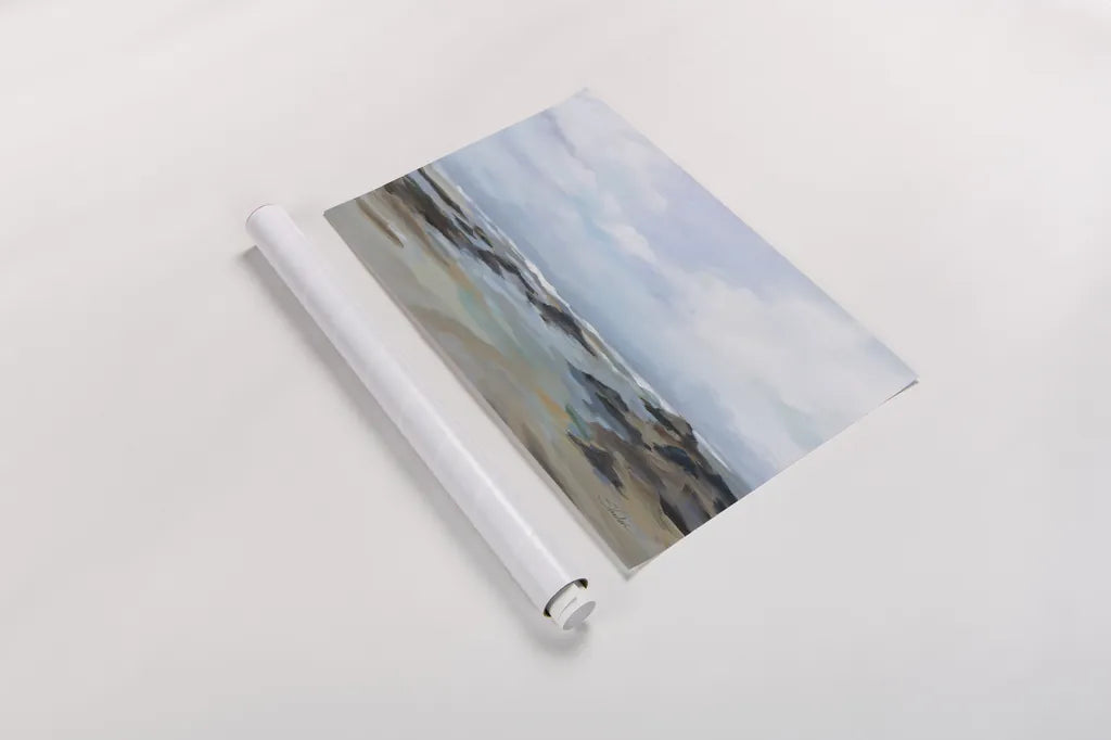 Morning Beach by Silvia Vassileva. shown as a rolled paper print. Available as archival giclee rolled canvas, fine art paper, or poster print. SKU 78732i.