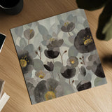 Morning Bloom Greige by Silvia Vassileva. Shown as a detailed flat fine art print, highlighting archival giclee quality. Available as an archival giclee rolled canvas, fine art paper, or poster print. SKU 20096a.