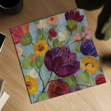 Morning Floral Crop Magenta Flower by Silvia Vassileva. Shown as a detailed flat fine art print, highlighting archival giclee quality. Available as an archival giclee rolled canvas, fine art paper, or poster print. SKU 28868a.
