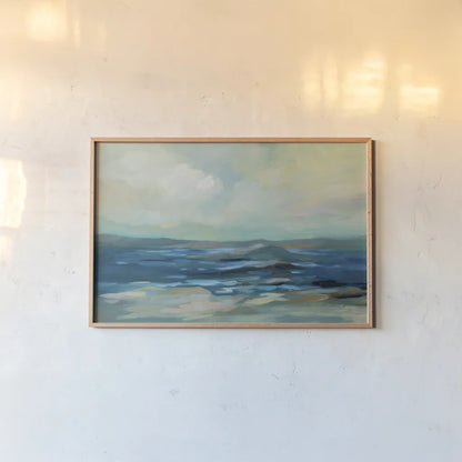 Morning Marine Layer by Silvia Vassileva. shown as a paper print in a natural frame. Available as a archival giclee rolled canvas, fine art paper, or poster print. SKU 79887i.