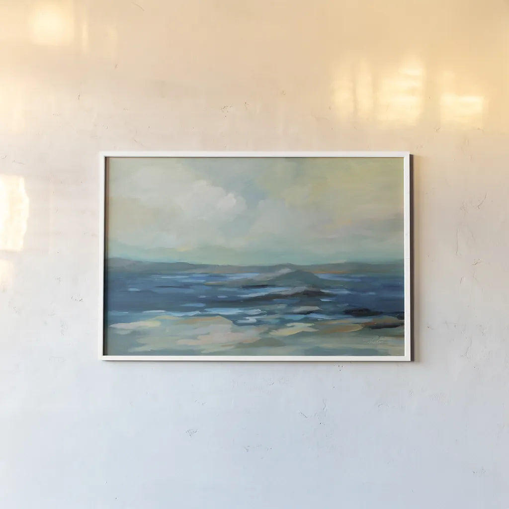 Morning Marine Layer by Silvia Vassileva. shown as a paper print in a white frame. Available as a archival giclee rolled canvas, fine art paper, or poster print. SKU 79887i.