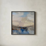 Morning Marine Layer I by Silvia Vassileva. Shown in a sleek black glass frame for a contemporary gallery look. Available as an archival giclee rolled canvas, fine art paper, or poster print. SKU 87414a.