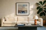 Morning Marine Layer I by Silvia Vassileva. Displayed in a glass frame with matte in a clean modern living room. Available as an archival giclee rolled canvas, fine art paper, or poster print. SKU 87414a.