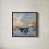 Morning Marine Layer II by Silvia Vassileva. Shown in a sleek black glass frame for a contemporary gallery look. Available as an archival giclee rolled canvas, fine art paper, or poster print. SKU 87415a.