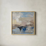 Morning Marine Layer II by Silvia Vassileva. Shown in a natural wood glass frame for a timeless modern aesthetic. Available as an archival giclee rolled canvas, fine art paper, or poster print. SKU 87415a.