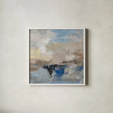 Morning Marine Layer II by Silvia Vassileva. Shown in a crisp white glass frame for a clean and minimalist style. Available as an archival giclee rolled canvas, fine art paper, or poster print. SKU 87415a.