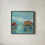 Morning Mist II by Silvia Vassileva. Shown in a sleek black glass frame for a contemporary gallery look. Available as an archival giclee rolled canvas, fine art paper, or poster print. SKU 25235a.