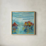 Morning Mist II by Silvia Vassileva. Shown in a natural wood glass frame for a timeless modern aesthetic. Available as an archival giclee rolled canvas, fine art paper, or poster print. SKU 25235a.