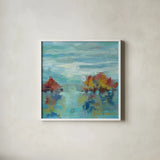 Morning Mist II by Silvia Vassileva. Shown in a crisp white glass frame for a clean and minimalist style. Available as an archival giclee rolled canvas, fine art paper, or poster print. SKU 25235a.