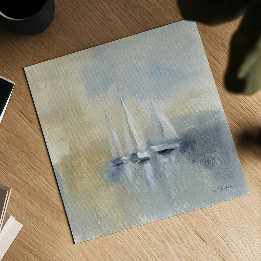 Morning Sail I by Silvia Vassileva. Shown as a detailed flat fine art print, highlighting archival giclee quality. Available as an archival giclee rolled canvas, fine art paper, or poster print. SKU 33963a.