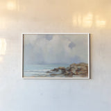 Morning at Stone Beach by Silvia Vassileva. shown as a paper print in a white frame. Available as a archival giclee rolled canvas, fine art paper, or poster print. SKU 90322i.