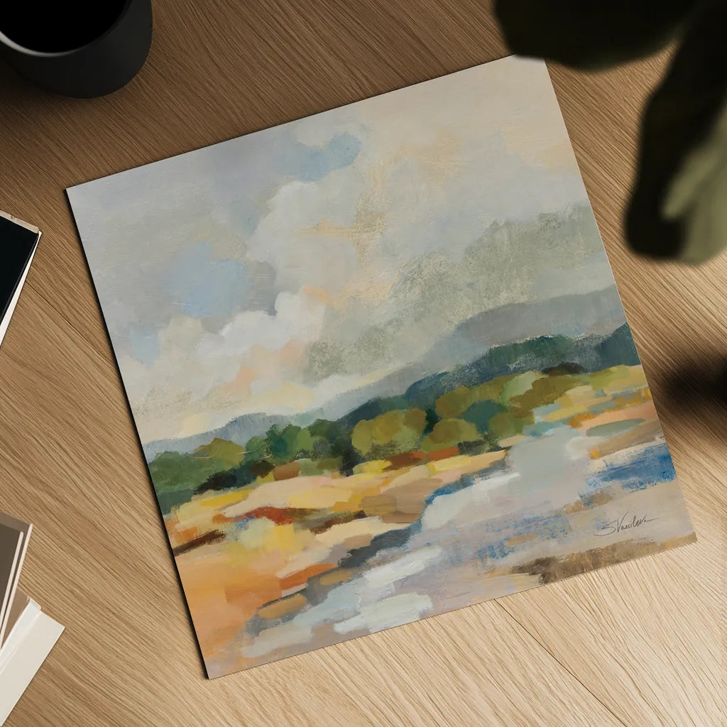 Mountain Creek by Silvia Vassileva. Shown as a detailed flat fine art print, highlighting archival giclee quality. Available as an archival giclee rolled canvas, fine art paper, or poster print. SKU 84999a.