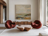 Muted Harmony by Silvia Vassileva. Shown as extra-large giant wall art in a modern living room. Available as an archival giclee rolled canvas, fine art paper, or poster print. SKU 97924a.