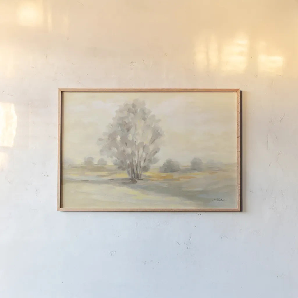 Muted Light by Silvia Vassileva. shown as a paper print in a natural frame. Available as a archival giclee rolled canvas, fine art paper, or poster print. SKU 77100i.