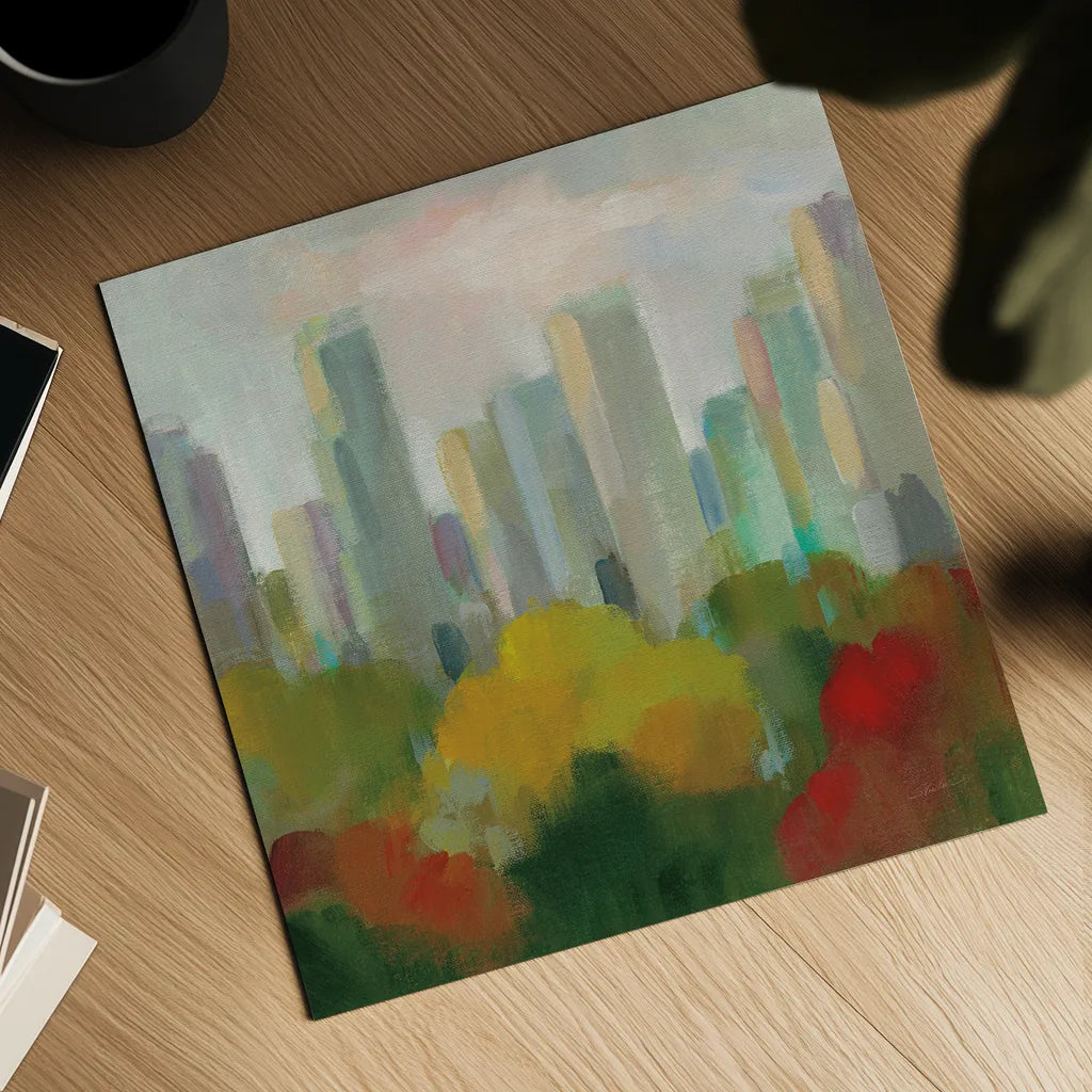 NYC Central Park I by Silvia Vassileva. Shown as a detailed flat fine art print, highlighting archival giclee quality. Available as an archival giclee rolled canvas, fine art paper, or poster print. SKU 35828a.