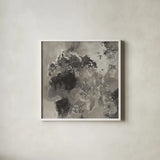 Natural Monotype Dark by Silvia Vassileva. Shown in a crisp white glass frame for a clean and minimalist style. Available as an archival giclee rolled canvas, fine art paper, or poster print. SKU 75163a.