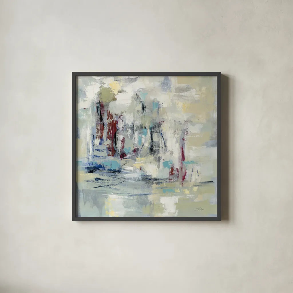 Nautical Mood Spice by Silvia Vassileva. Shown in a sleek black glass frame for a contemporary gallery look. Available as an archival giclee rolled canvas, fine art paper, or poster print. SKU 40430a.