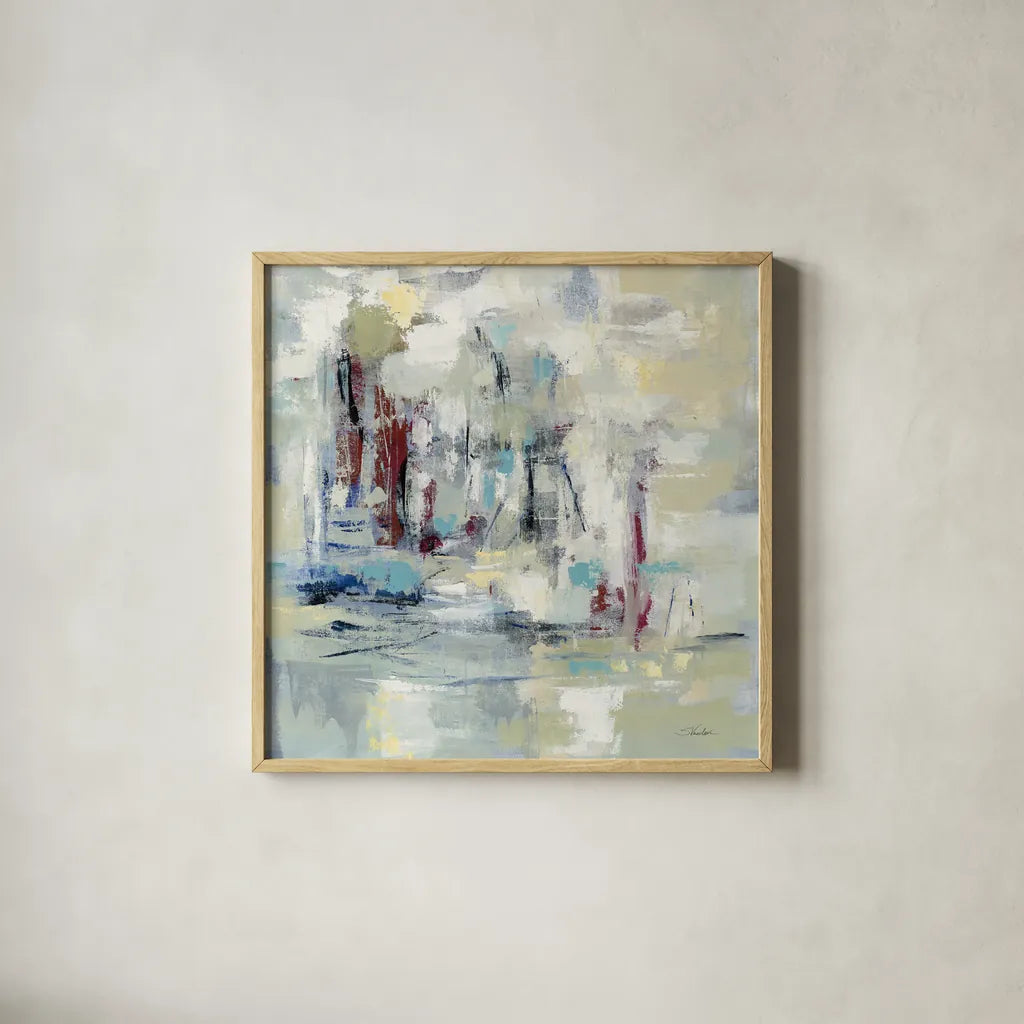 Nautical Mood Spice by Silvia Vassileva. Shown in a natural wood glass frame for a timeless modern aesthetic. Available as an archival giclee rolled canvas, fine art paper, or poster print. SKU 40430a.