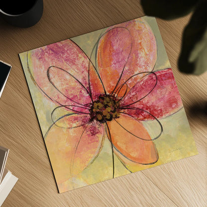 Neon Floral III by Silvia Vassileva. Shown as a detailed flat fine art print, highlighting archival giclee quality. Available as an archival giclee rolled canvas, fine art paper, or poster print. SKU 28856a.