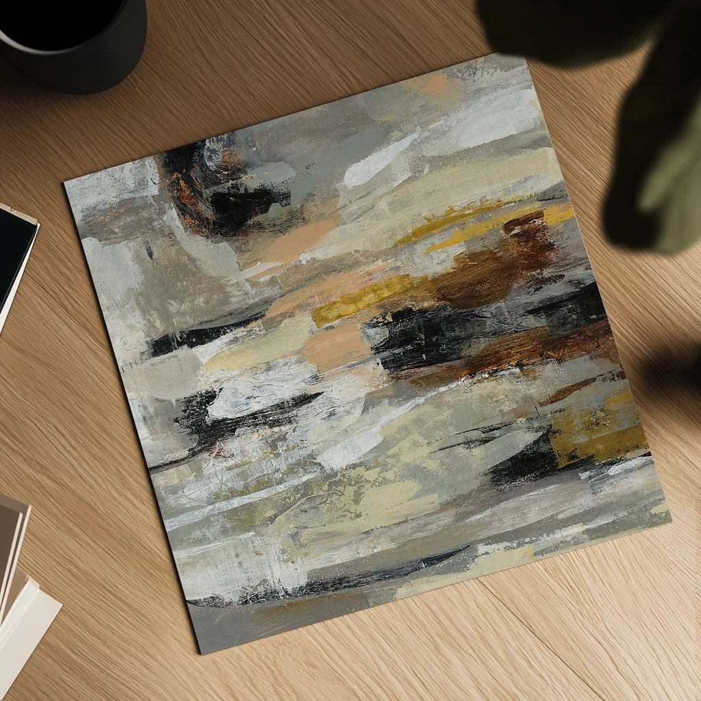 Neutral Abstract II by Silvia Vassileva. Shown as a detailed flat fine art print, highlighting archival giclee quality. Available as an archival giclee rolled canvas, fine art paper, or poster print. SKU 28408a.