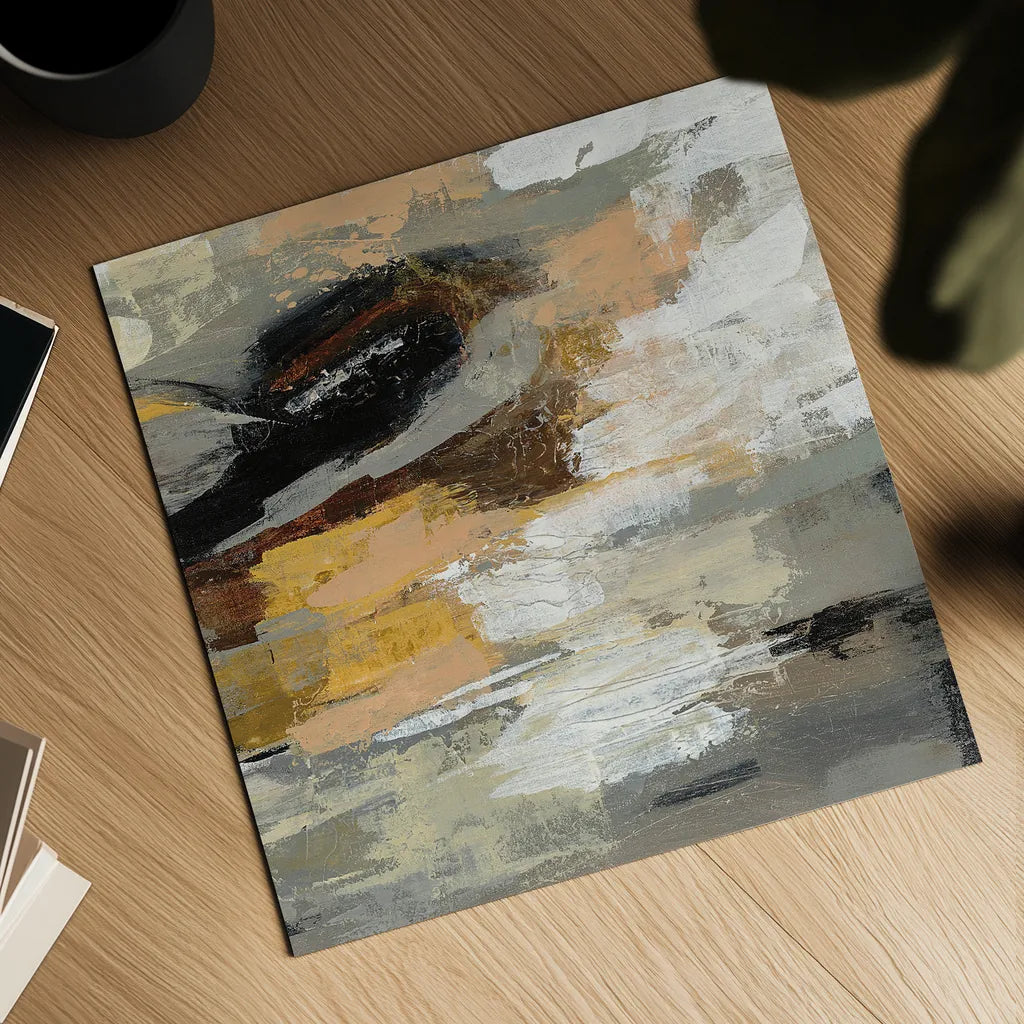Neutral Abstract III by Silvia Vassileva. Shown as a detailed flat fine art print, highlighting archival giclee quality. Available as an archival giclee rolled canvas, fine art paper, or poster print. SKU 28409a.