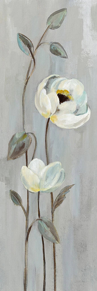Neutral Anemone Branches I on Gray by Silvia Vassileva