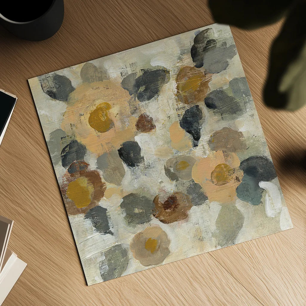 Neutral Floral II by Silvia Vassileva. Shown as a detailed flat fine art print, highlighting archival giclee quality. Available as an archival giclee rolled canvas, fine art paper, or poster print. SKU 27131a.