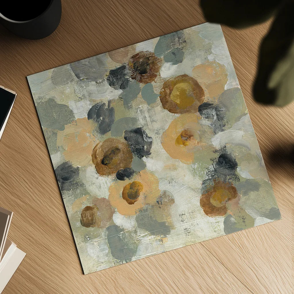 Neutral Floral III by Silvia Vassileva. Shown as a detailed flat fine art print, highlighting archival giclee quality. Available as an archival giclee rolled canvas, fine art paper, or poster print. SKU 27132a.