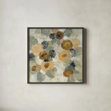 Neutral Floral III by Silvia Vassileva. Shown in a sleek black glass frame for a contemporary gallery look. Available as an archival giclee rolled canvas, fine art paper, or poster print. SKU 27132a.