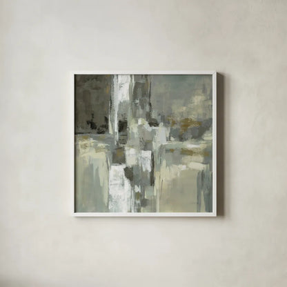Neutral Water by Silvia Vassileva. Shown in a crisp white glass frame for a clean and minimalist style. Available as an archival giclee rolled canvas, fine art paper, or poster print. SKU 65026a.