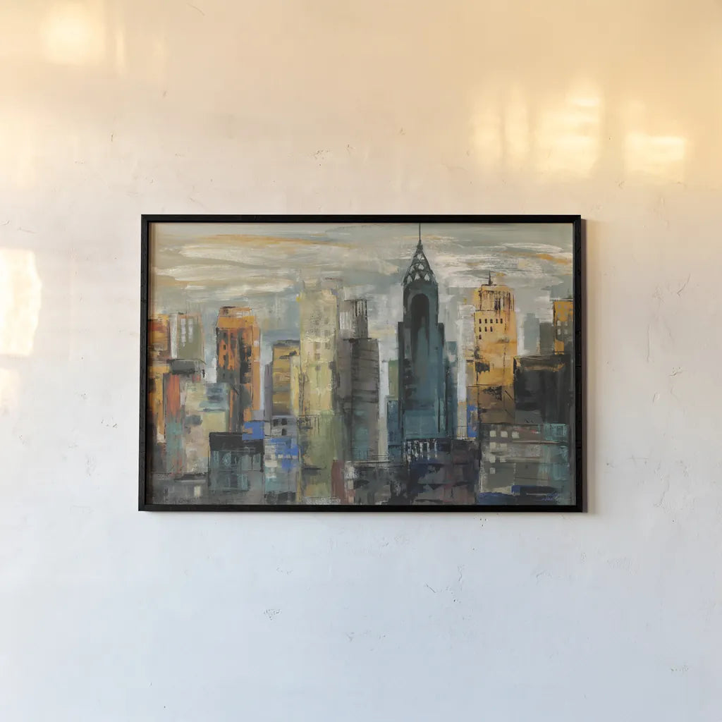 New York Moment v2 by Silvia Vassileva. shown as a paper print in a black flame. Available as a archival giclee rolled canvas, fine art paper, or poster print. SKU 99883i.