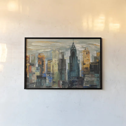 New York Moment v2 by Silvia Vassileva. shown as a paper print in a black flame. Available as a archival giclee rolled canvas, fine art paper, or poster print. SKU 99883i.