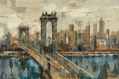 New York View by Silvia Vassileva. SKU 3977i. Archival Giclee Fine art print for wall decor.
