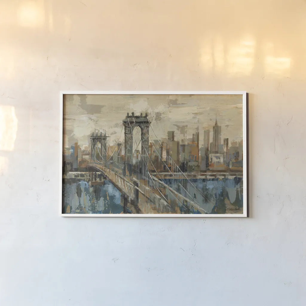 New York View by Silvia Vassileva. shown as a paper print in a white frame. Available as a archival giclee rolled canvas, fine art paper, or poster print. SKU 3977i.