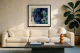 Northern Coast II by Silvia Vassileva. Displayed in a glass frame with matte in a clean modern living room. Available as an archival giclee rolled canvas, fine art paper, or poster print. SKU 61061a.