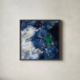 Northern Coast III by Silvia Vassileva. Shown in a sleek black glass frame for a contemporary gallery look. Available as an archival giclee rolled canvas, fine art paper, or poster print. SKU 61062a.