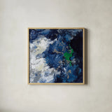 Northern Coast III by Silvia Vassileva. Shown in a natural wood glass frame for a timeless modern aesthetic. Available as an archival giclee rolled canvas, fine art paper, or poster print. SKU 61062a.