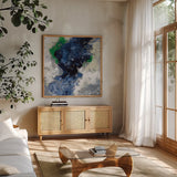 Northern Coast IV by Silvia Vassileva. Shown in a natural wood frame in a cozy modern living room. Available as an archival giclee rolled canvas, fine art paper, or poster print. SKU 61063a.