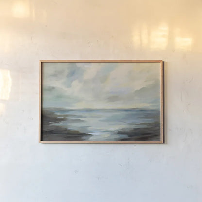 Northern Lagoon by Silvia Vassileva. shown as a paper print in a natural frame. Available as a archival giclee rolled canvas, fine art paper, or poster print. SKU 61070i.