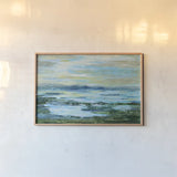 Northern Lake Green by Silvia Vassileva. shown as a paper print in a natural frame. Available as a archival giclee rolled canvas, fine art paper, or poster print. SKU 28967i.