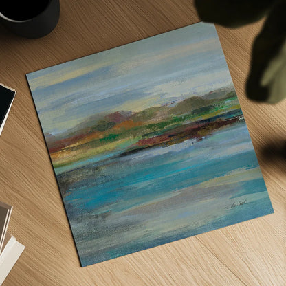 Northern Shore Square I by Silvia Vassileva. Shown as a detailed flat fine art print, highlighting archival giclee quality. Available as an archival giclee rolled canvas, fine art paper, or poster print. SKU 13166a.